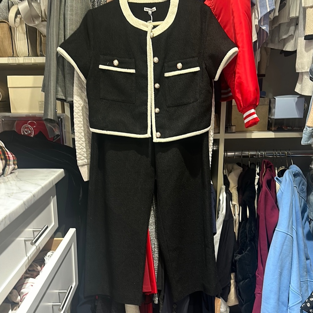 Black and White Two-Piece Set